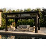 GAZEBO PLAZA 12X14 SRUT, ALUM, TOIT GALVALUME